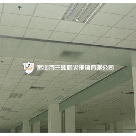 Flameproof glass smoke barrier 4